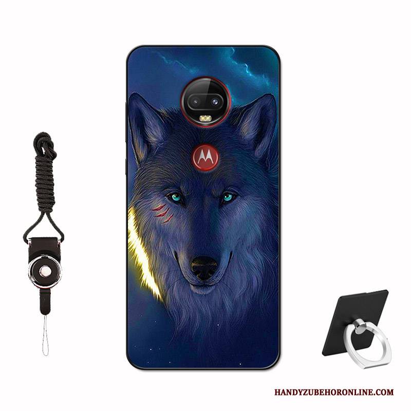 Hülle Moto G7 Plus Silikon Temperieren Liebhaber, Case Moto G7 Plus Taschen Einfach Anti-sturz