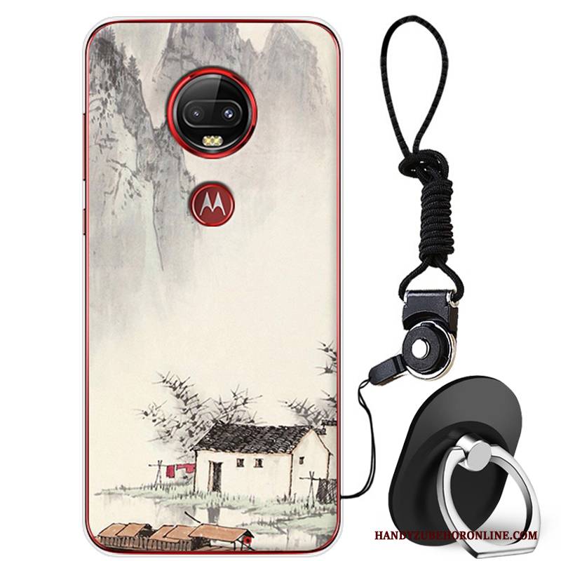 Hülle Moto G7 Plus Weiche Anti-sturz Handyhüllen, Case Moto G7 Plus Schutz Blau