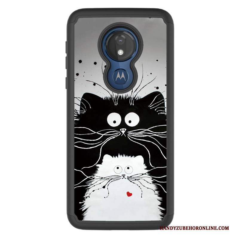 Hülle Moto G7 Power Karikatur Handyhüllen Muster, Case Moto G7 Power Gemalt Stoff Anti-sturz