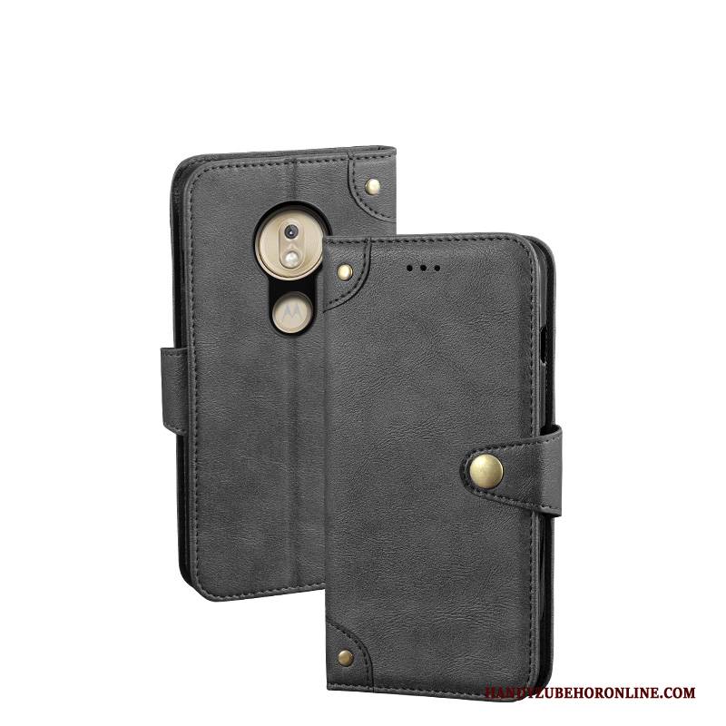 Hülle Moto G7 Power Lederhülle Muster Wind, Case Moto G7 Power Folio Gold Europa