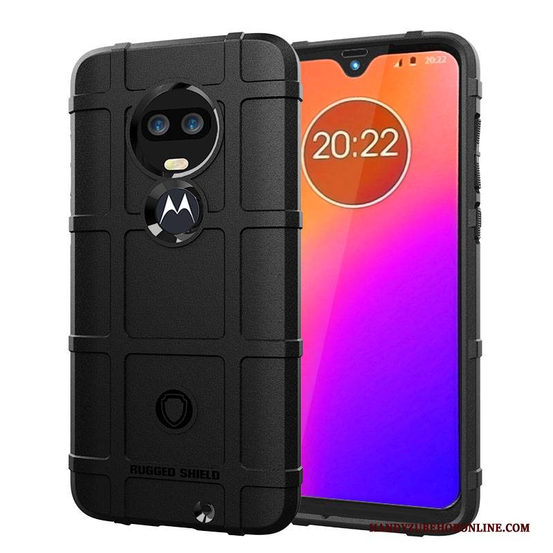 Hülle Moto G7 Taschen Trendmarke Nubuck, Case Moto G7 Kreativ Dicke Handyhüllen