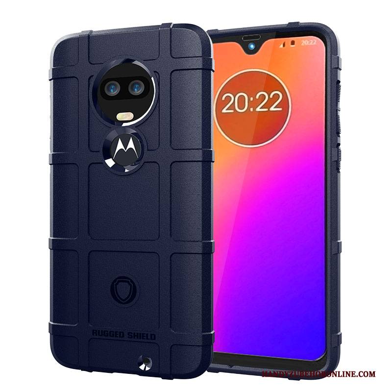 Hülle Moto G7 Taschen Trendmarke Nubuck, Case Moto G7 Kreativ Dicke Handyhüllen