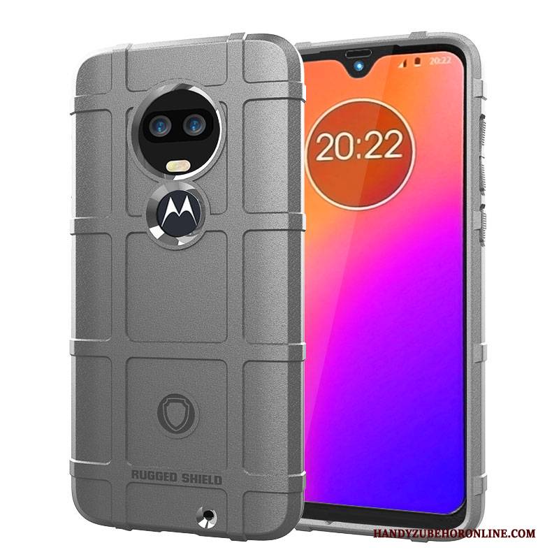 Hülle Moto G7 Taschen Trendmarke Nubuck, Case Moto G7 Kreativ Dicke Handyhüllen