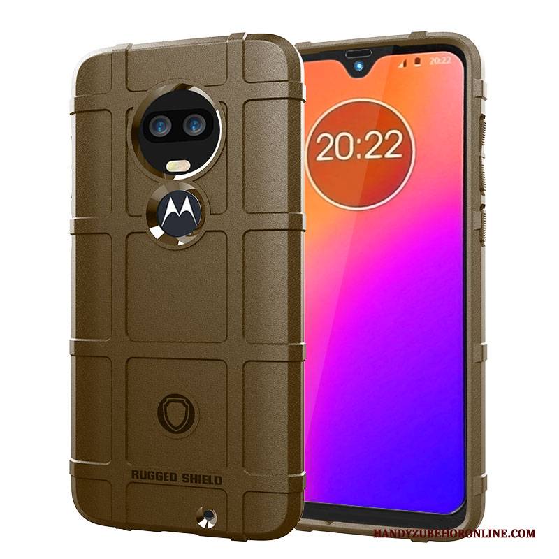 Hülle Moto G7 Taschen Trendmarke Nubuck, Case Moto G7 Kreativ Dicke Handyhüllen