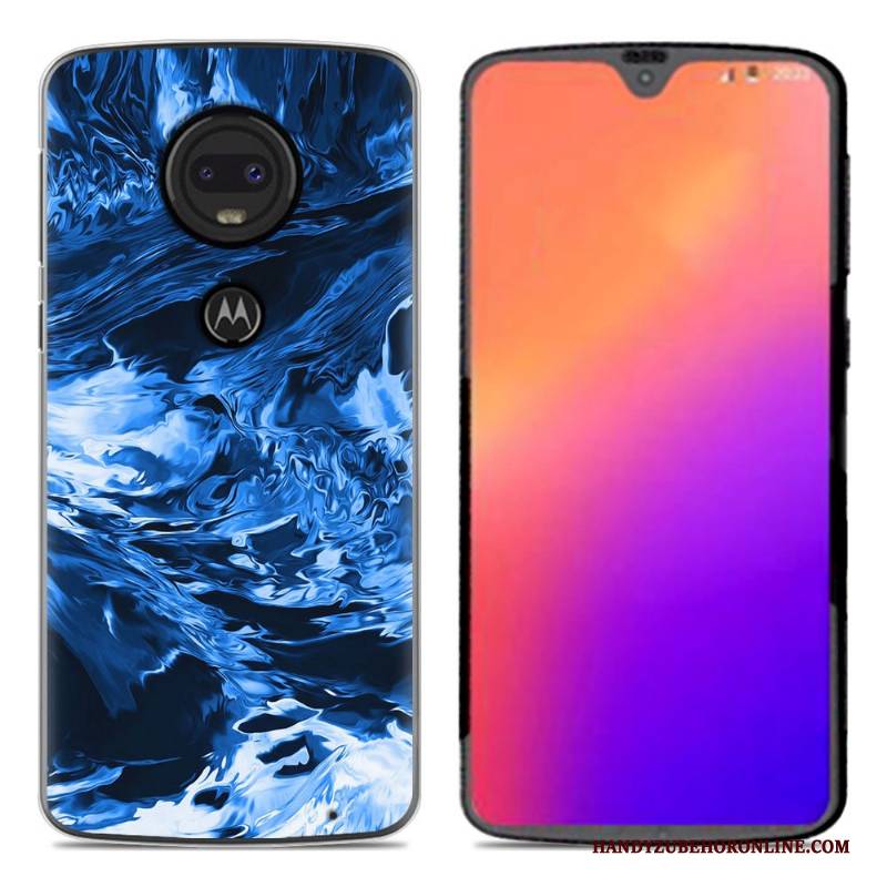 Hülle Moto G7 Weiche Neu Schwarz, Case Moto G7 Kreativ Handyhüllen Persönlichkeit