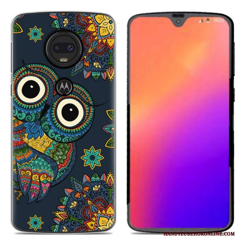 Hülle Moto G7 Weiche Neu Schwarz, Case Moto G7 Kreativ Handyhüllen Persönlichkeit