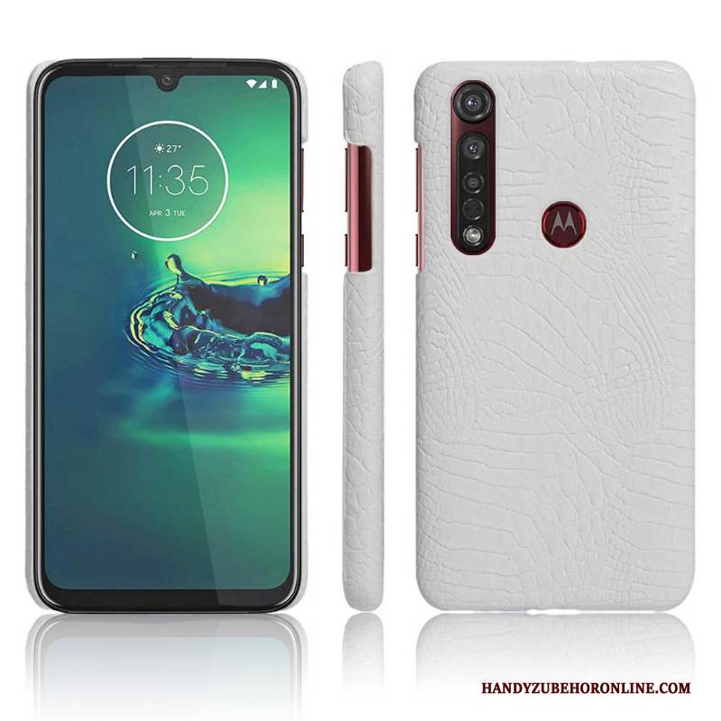 Hülle Moto G8 Plus Leder Handyhüllen Leichtgewicht, Case Moto G8 Plus Schutz Nubuck Schlank