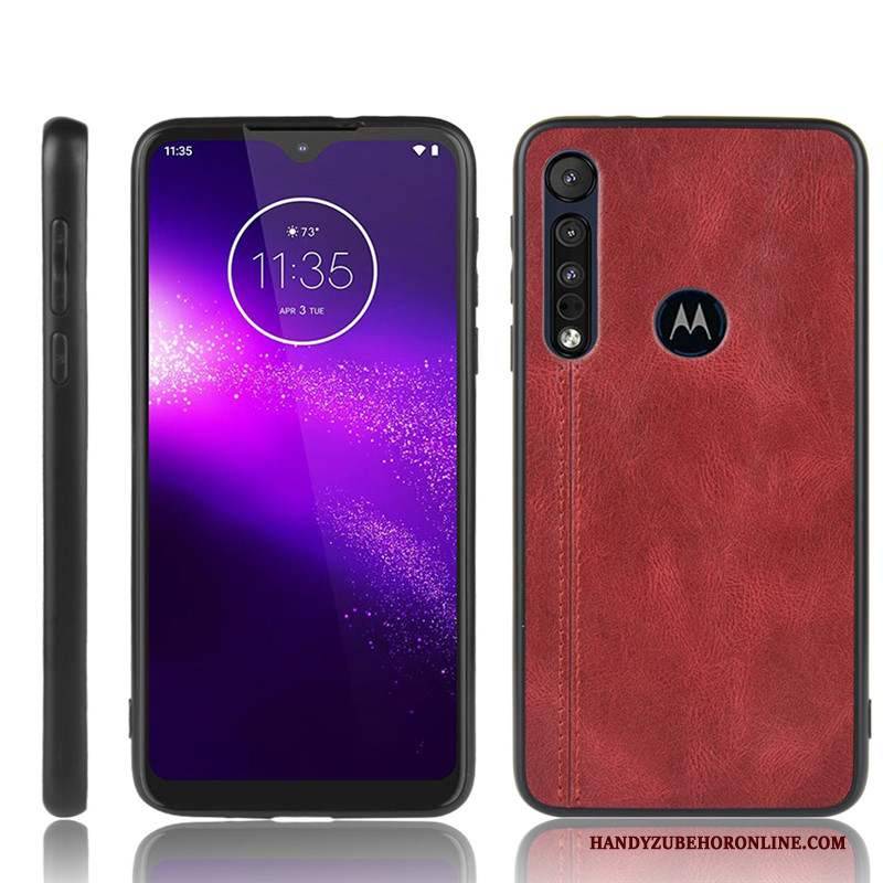 Hülle Moto G8 Plus Schutz Anti-sturz Rot, Case Moto G8 Plus Leicht Handyhüllen