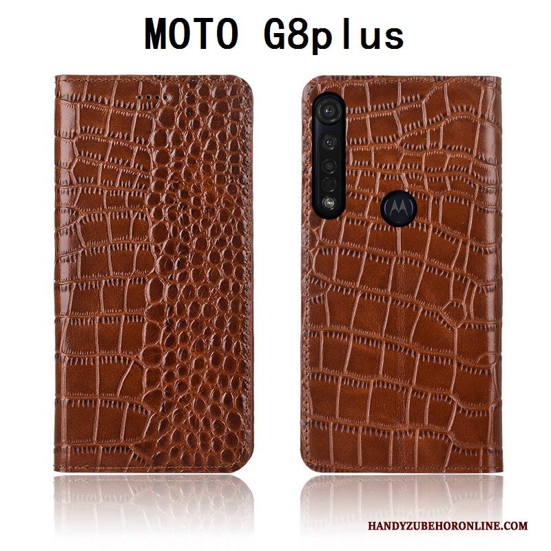 Hülle Moto G8 Plus Silikon Anti-sturz Krokodilmuster, Case Moto G8 Plus Taschen Neu Handyhüllen