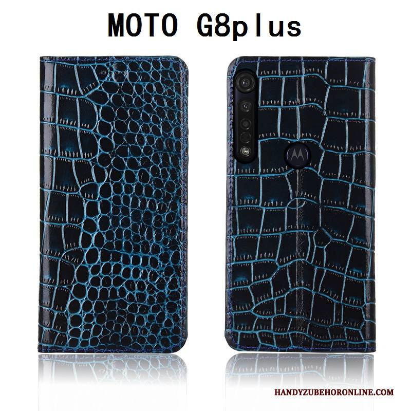 Hülle Moto G8 Plus Silikon Anti-sturz Krokodilmuster, Case Moto G8 Plus Taschen Neu Handyhüllen