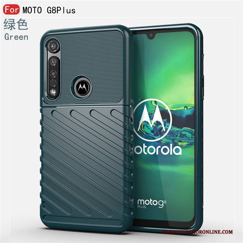 Hülle Moto G8 Plus Taschen Handyhüllen Schwarz, Case Moto G8 Plus Weiche Business Anti-sturz