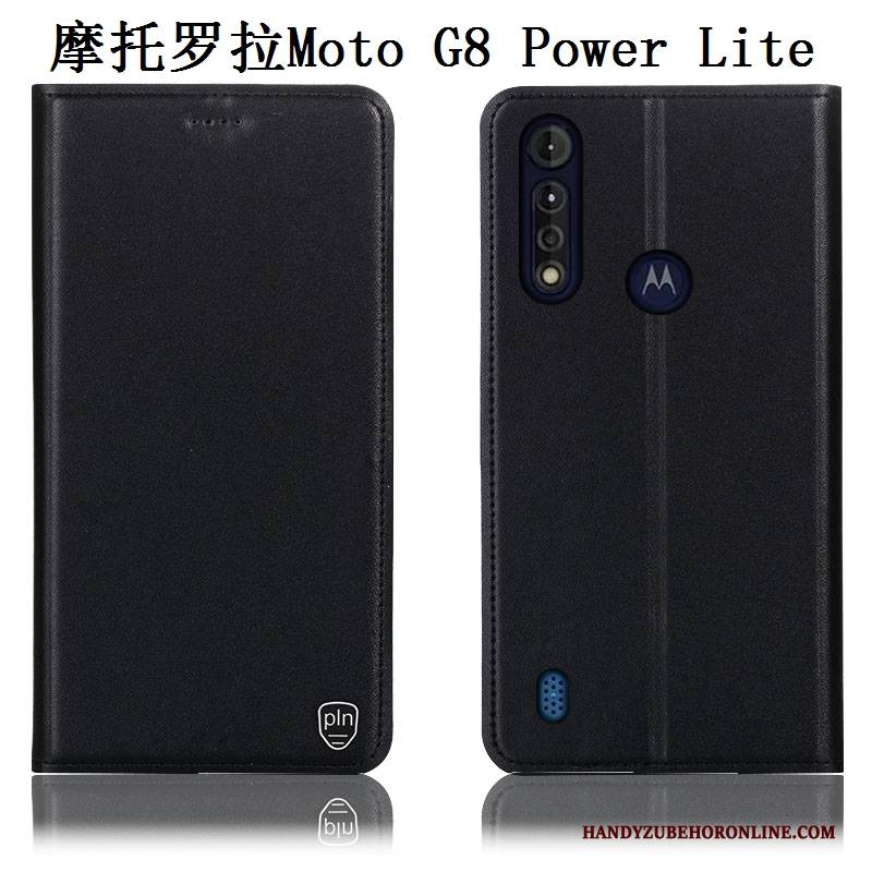 Hülle Moto G8 Power Lite Folio Muster Handyhüllen, Case Moto G8 Power Lite Leder Anti-sturz Gelb