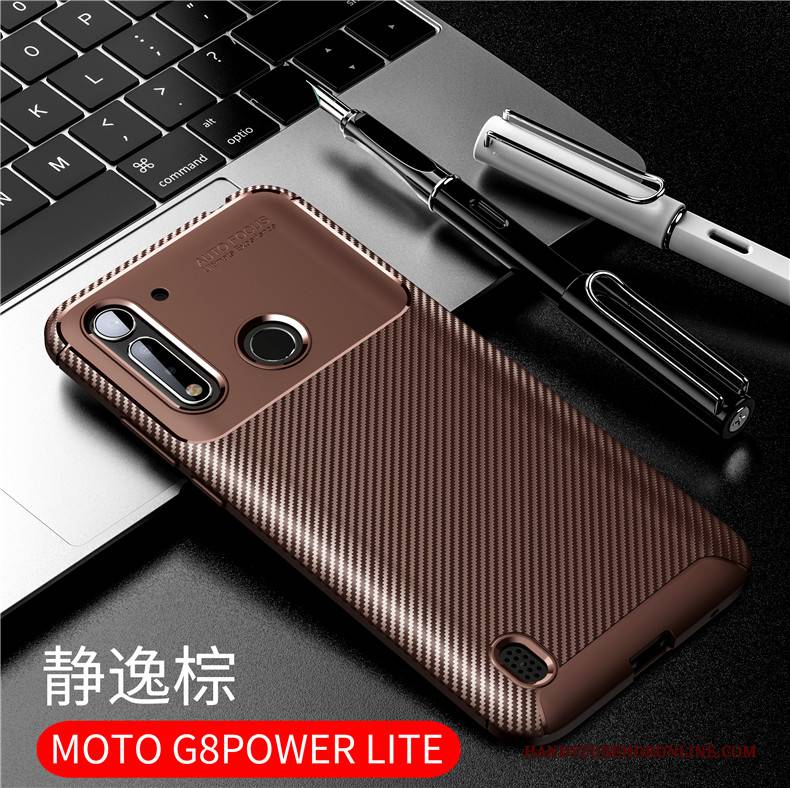 Hülle Moto G8 Power Lite Schutz Nubuck Einfach, Case Moto G8 Power Lite Taschen Handyhüllen Neu