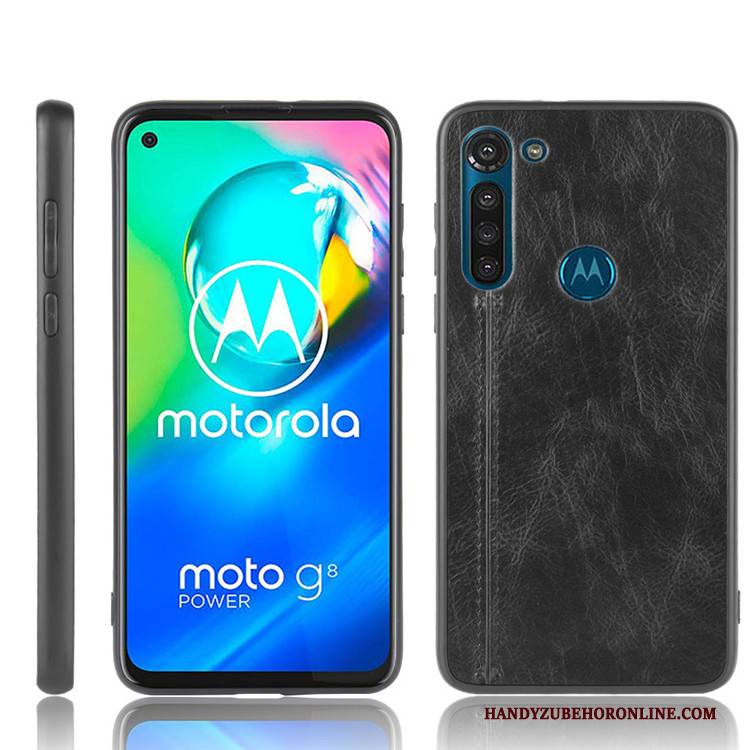 Hülle Moto G8 Power Taschen Schwarz Trendmarke, Case Moto G8 Power Schutz Schwer Handyhüllen