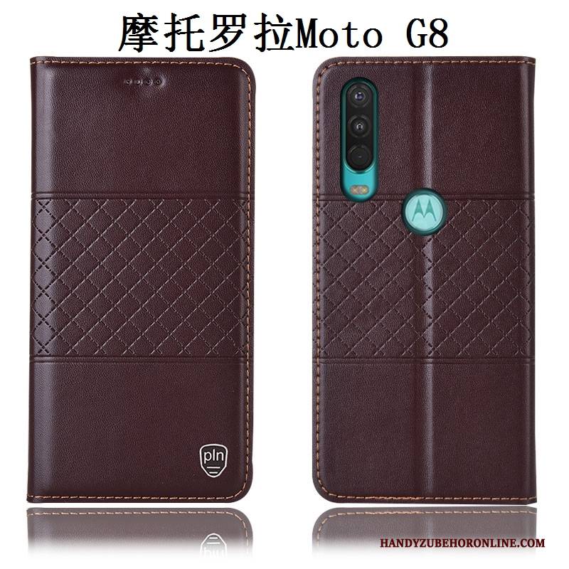 Hülle Moto G8 Schutz Rot Anti-sturz, Case Moto G8 Taschen Handyhüllen