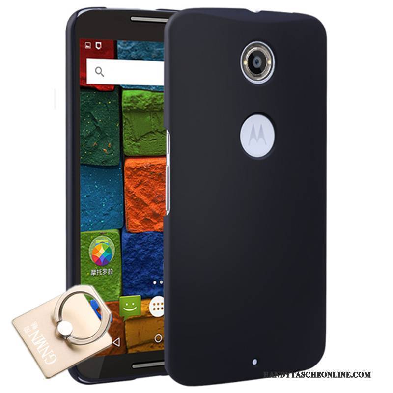 Hülle Moto Nexus 6 Schutz Handyhüllen Blau, Case Moto Nexus 6 Schwer Nubuck