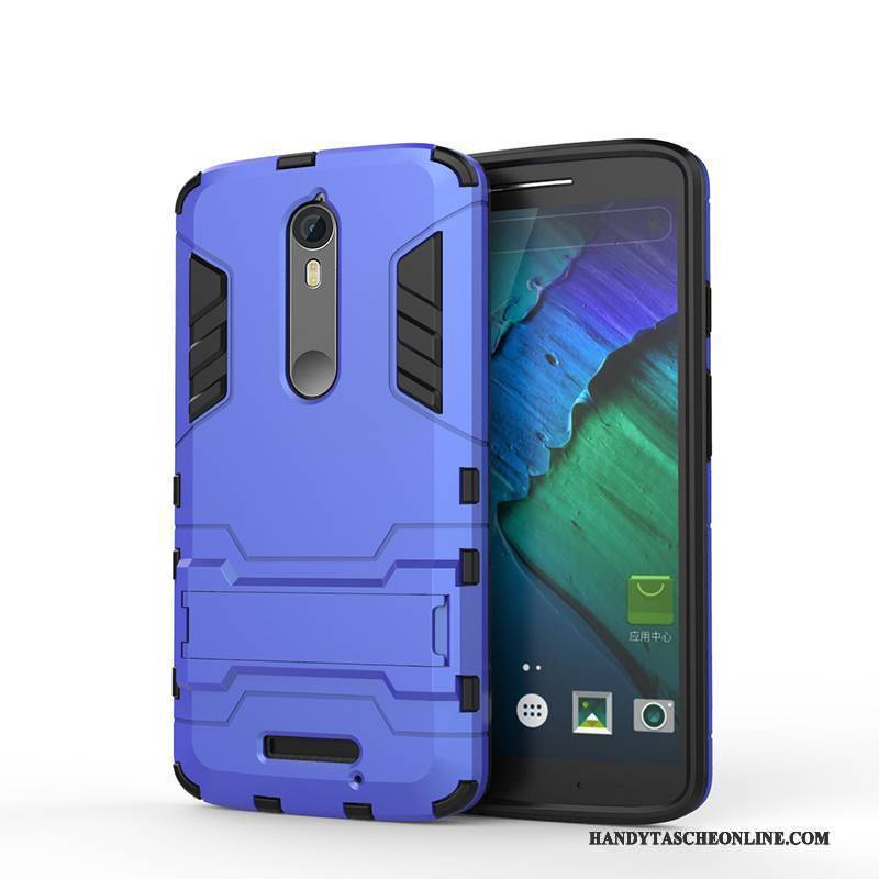 Hülle Moto X Force Halterung Mesh Anti-sturz, Case Moto X Force Schutz Handyhüllen Grau