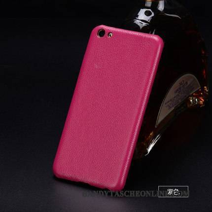 Hülle Moto X Schutz Litchi Rosa, Case Moto X Leder Handyhüllen Schwer