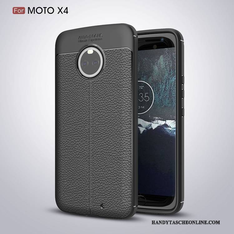 Hülle Moto X4 Taschen Trend Anti-sturz, Case Moto X4 Weiche Handyhüllen Grau