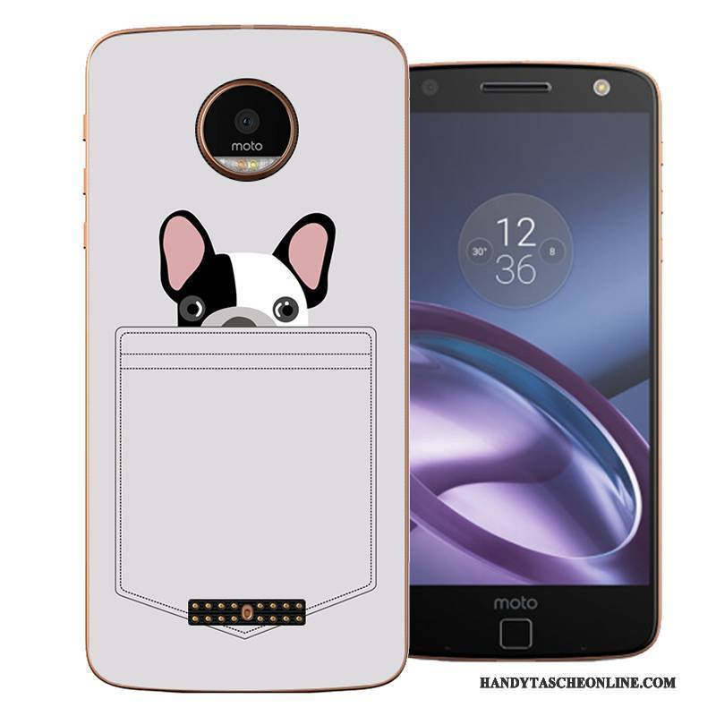 Hülle Moto Z Karikatur Neu Schwer, Case Moto Z Schutz Weiß Handyhüllen