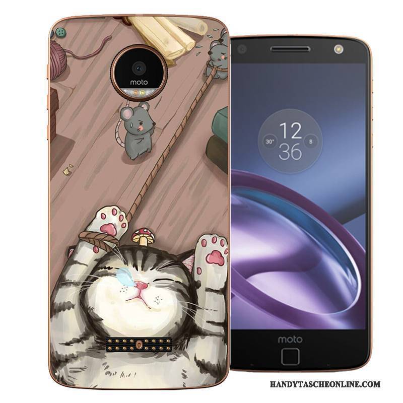 Hülle Moto Z Karikatur Neu Schwer, Case Moto Z Schutz Weiß Handyhüllen