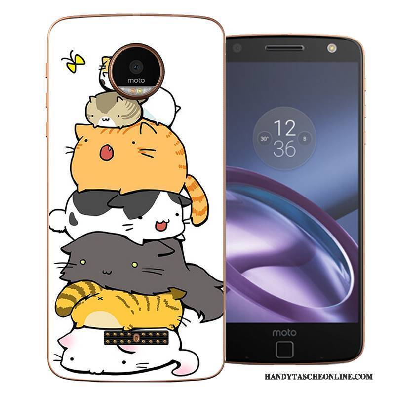 Hülle Moto Z Karikatur Neu Schwer, Case Moto Z Schutz Weiß Handyhüllen