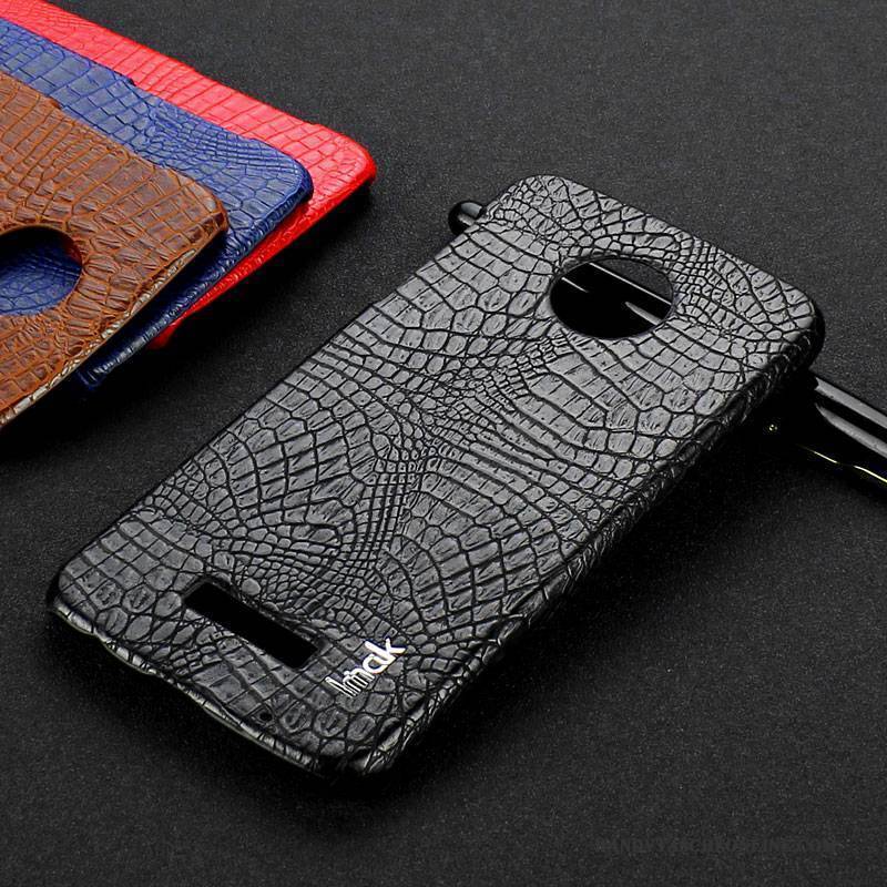 Hülle Moto Z Play Leder Hintere Abdeckung Krokodilmuster, Case Moto Z Play Schutz Blau