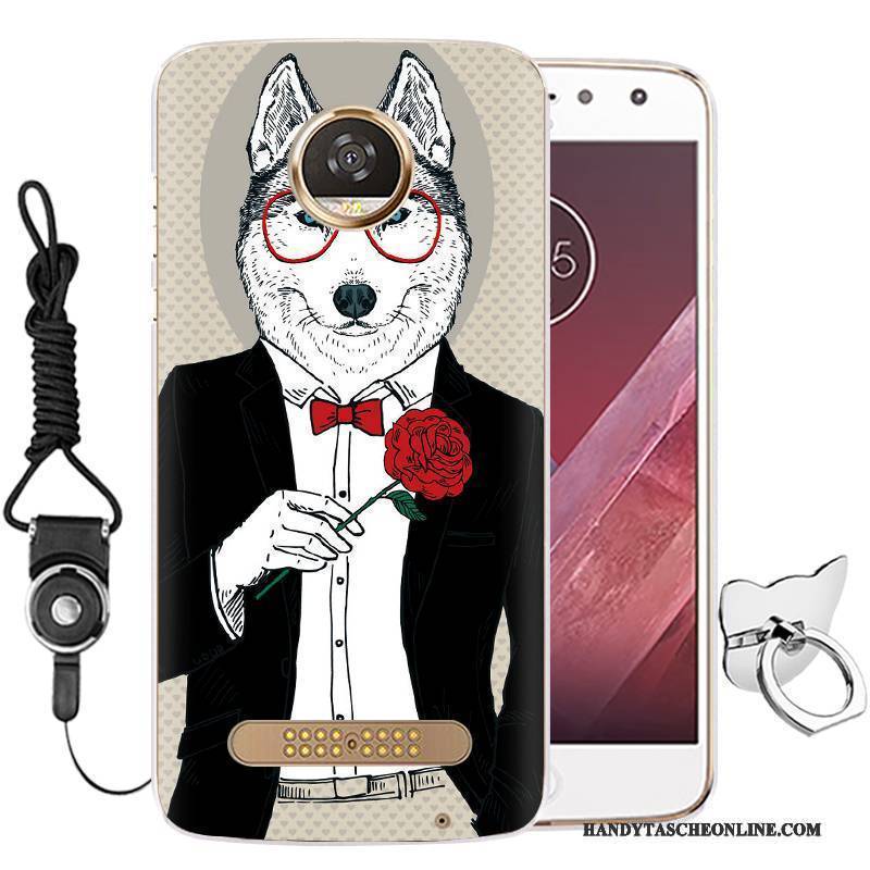 Hülle Moto Z Play Taschen Anti-sturz Blau, Case Moto Z Play Karikatur Handyhüllen