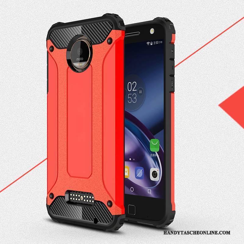 Hülle Moto Z Taschen Rot Handyhüllen, Case Moto Z Schutz Anti-sturz