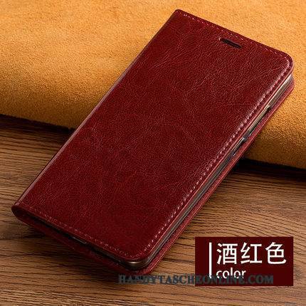 Hülle Moto Z2 Force Edition Folio Rot Angepasst, Case Moto Z2 Force Edition Weiche Business Für