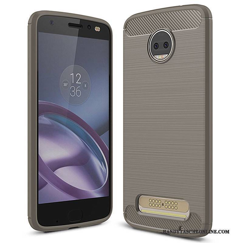 Hülle Moto Z2 Force Edition Schutz Grau Handyhüllen, Case Moto Z2 Force Edition Weiche