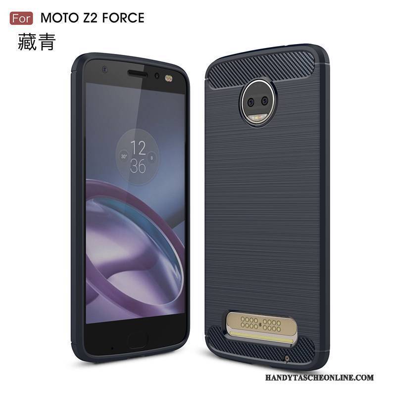 Hülle Moto Z2 Force Edition Silikon Handyhüllen Anti-sturz, Case Moto Z2 Force Edition Taschen Rot Für