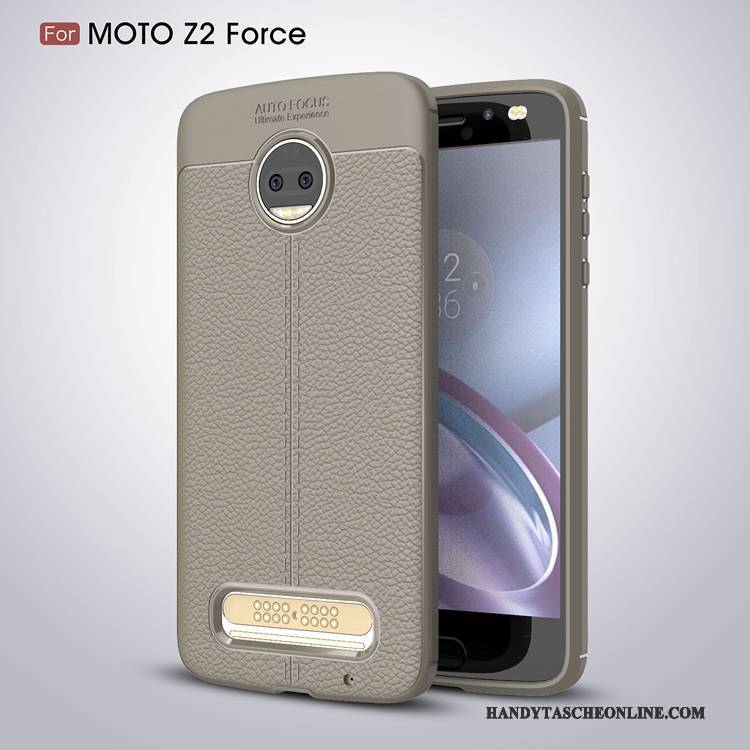 Hülle Moto Z2 Force Edition Silikon Schwarz Anti-sturz, Case Moto Z2 Force Edition Taschen Handyhüllen