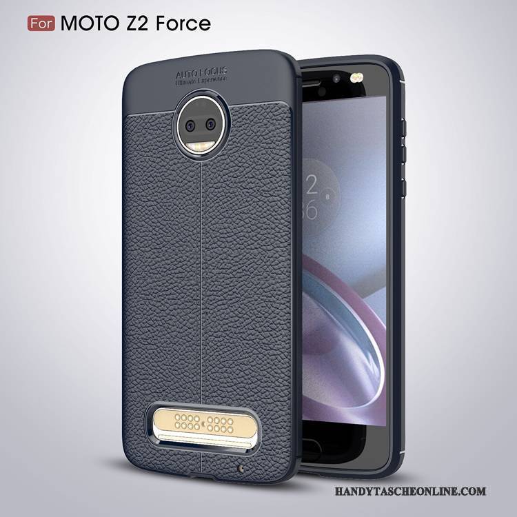 Hülle Moto Z2 Force Edition Silikon Schwarz Anti-sturz, Case Moto Z2 Force Edition Taschen Handyhüllen