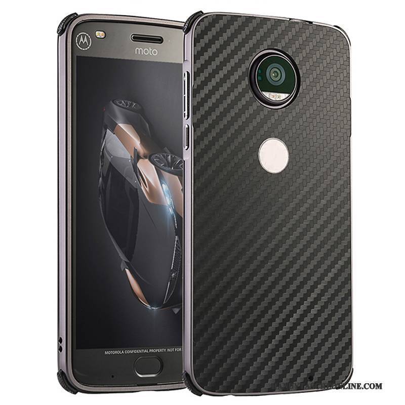 Hülle Moto Z2 Play Metall Handyhüllen Grenze, Case Moto Z2 Play Schutz Anti-sturz Gold