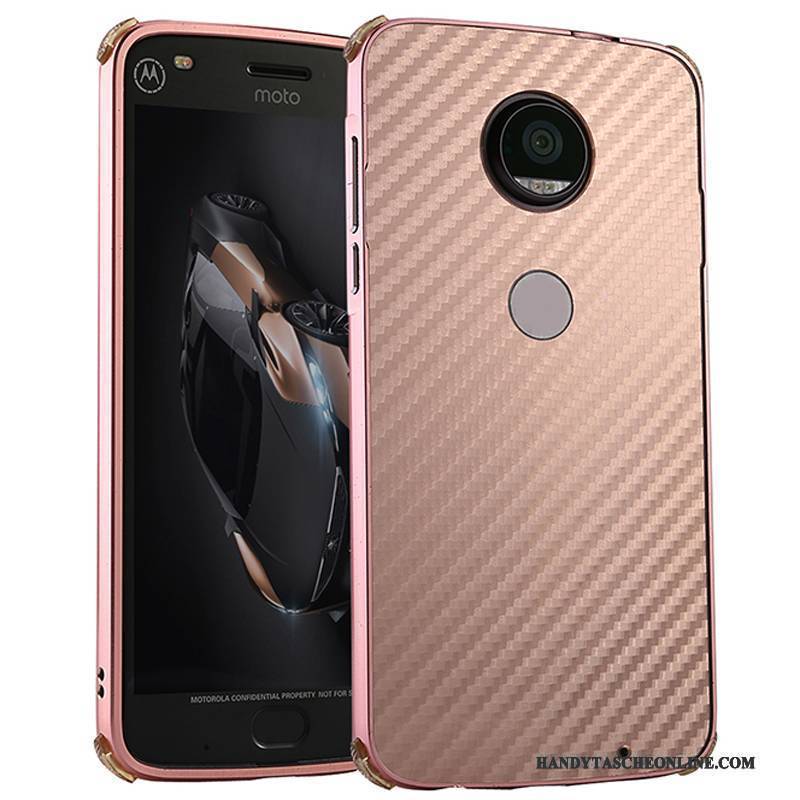 Hülle Moto Z2 Play Metall Handyhüllen Grenze, Case Moto Z2 Play Schutz Anti-sturz Gold