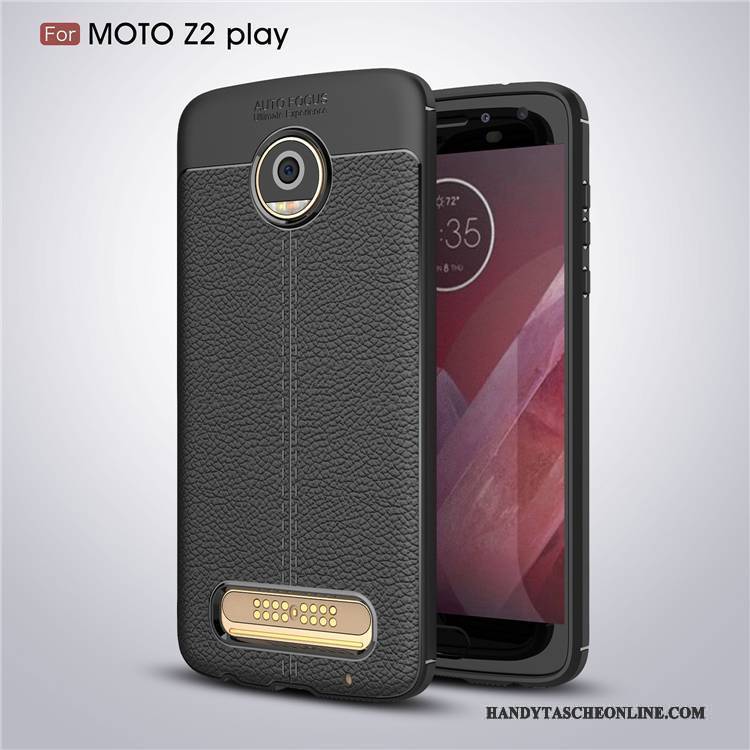 Hülle Moto Z2 Play Schutz Anti-sturz Schwarz, Case Moto Z2 Play Silikon Muster Handyhüllen