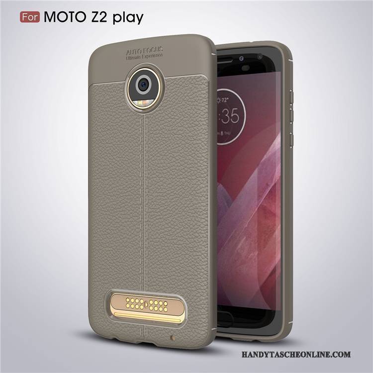 Hülle Moto Z2 Play Schutz Anti-sturz Schwarz, Case Moto Z2 Play Silikon Muster Handyhüllen