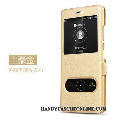 Hülle Moto Z2 Play Schutz Handyhüllen Gold, Case Moto Z2 Play Lederhülle