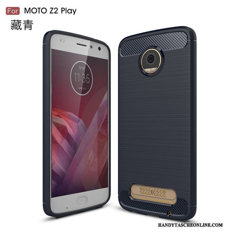 Hülle Moto Z2 Play Silikon Handyhüllen Grau, Case Moto Z2 Play Taschen Anti-sturz Dunkel