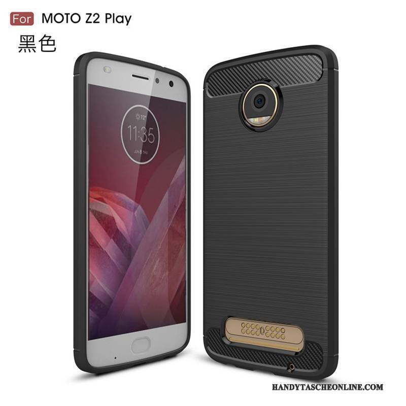 Hülle Moto Z2 Play Silikon Handyhüllen Grau, Case Moto Z2 Play Taschen Anti-sturz Dunkel