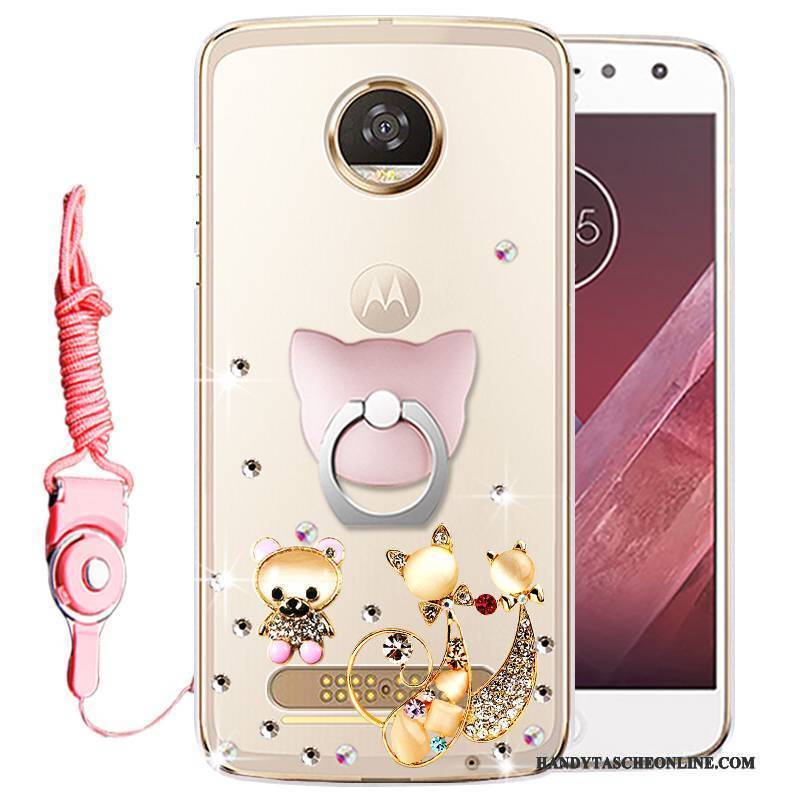 Hülle Moto Z2 Play Strass Gold Handyhüllen, Case Moto Z2 Play Schutz