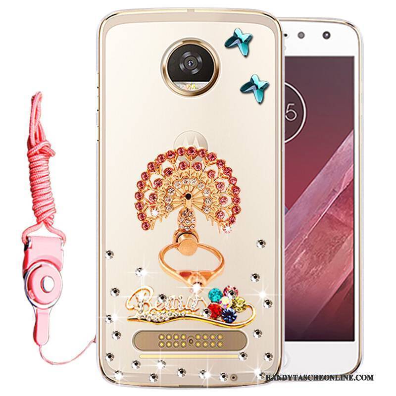 Hülle Moto Z2 Play Strass Gold Handyhüllen, Case Moto Z2 Play Schutz