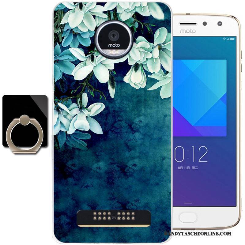 Hülle Moto Z2 Play Weiche Frisch Handyhüllen, Case Moto Z2 Play Silikon Blau