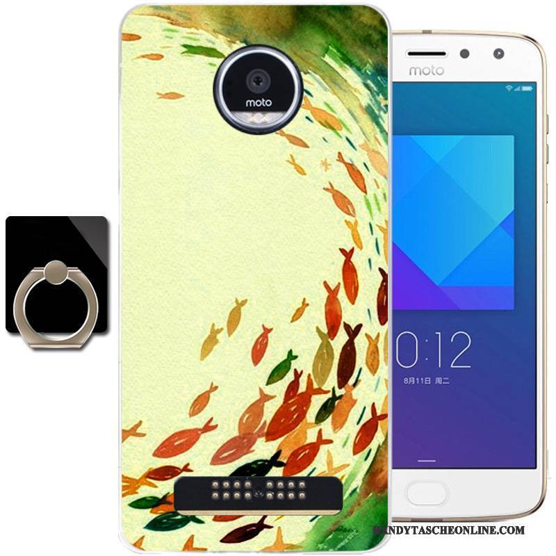 Hülle Moto Z2 Play Weiche Frisch Handyhüllen, Case Moto Z2 Play Silikon Blau