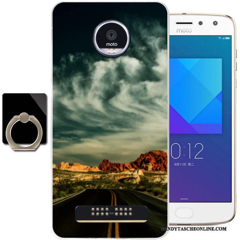 Hülle Moto Z2 Play Weiche Frisch Handyhüllen, Case Moto Z2 Play Silikon Blau