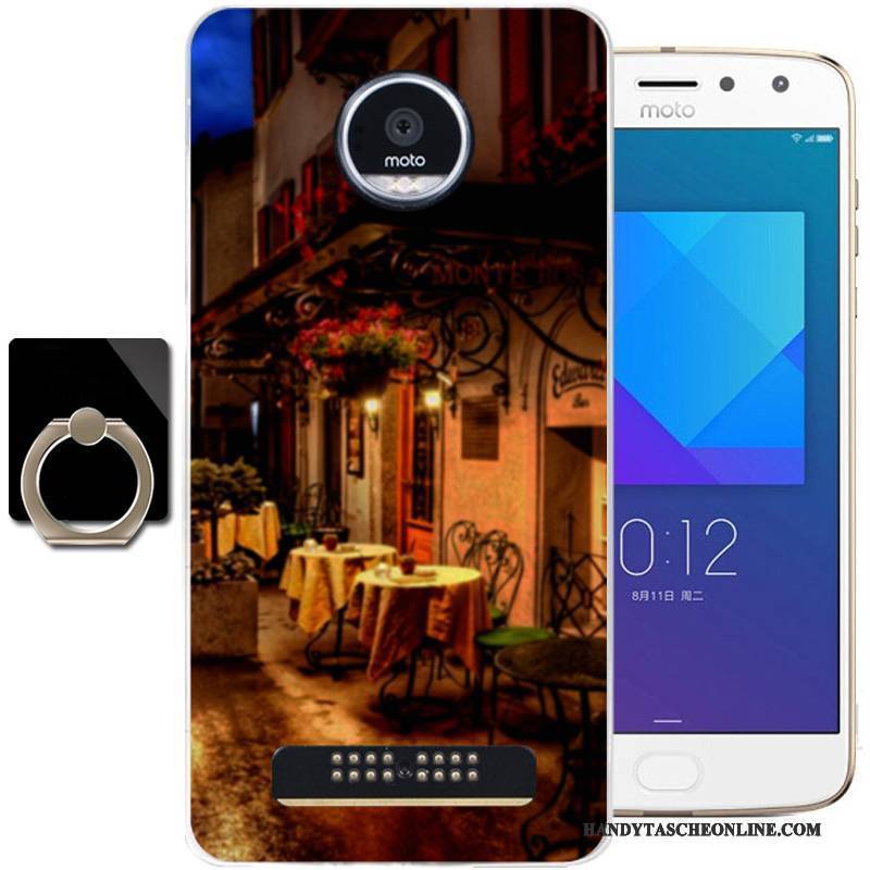 Hülle Moto Z2 Play Weiche Frisch Handyhüllen, Case Moto Z2 Play Silikon Blau