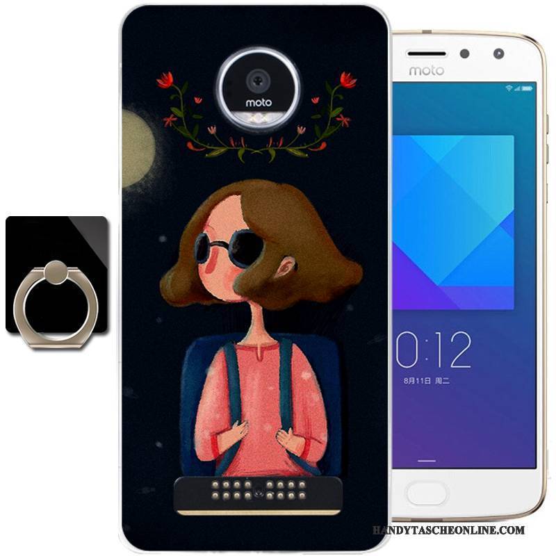 Hülle Moto Z2 Play Weiche Frisch Handyhüllen, Case Moto Z2 Play Silikon Blau