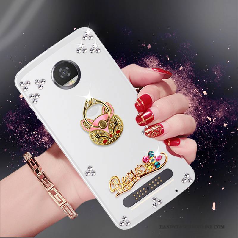 Hülle Moto Z2 Play Weiche Gold Handyhüllen, Case Moto Z2 Play Strass