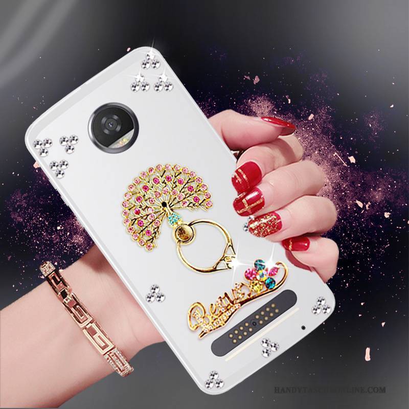 Hülle Moto Z2 Play Weiche Gold Handyhüllen, Case Moto Z2 Play Strass